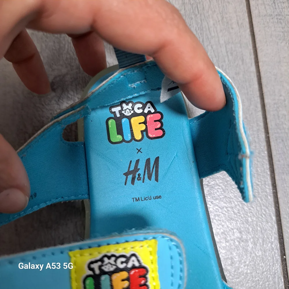 H&M Kids Aqua Blue Sandals with Fruit Characters
